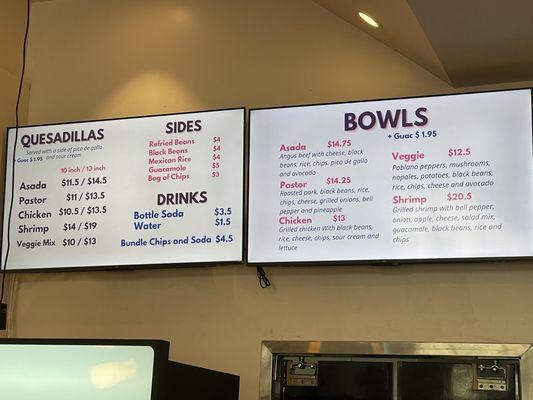 Wall menus