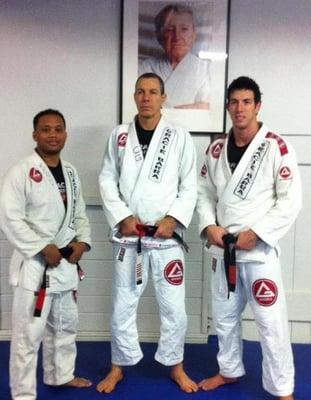 Master Carlos Gracie Jr, Professor Kayron Gracie, and Professor Kenny Tenny