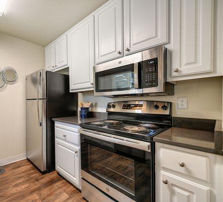 Bright white cabinets