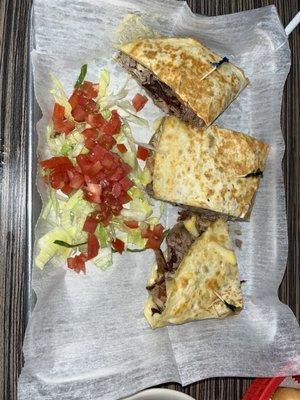 Pork quesadilla.