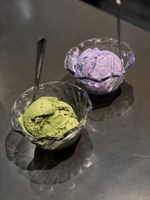 Green Tea and Taro Gunther's ice cream at the end AYCE