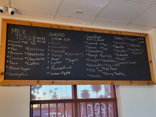 Blackboard menu