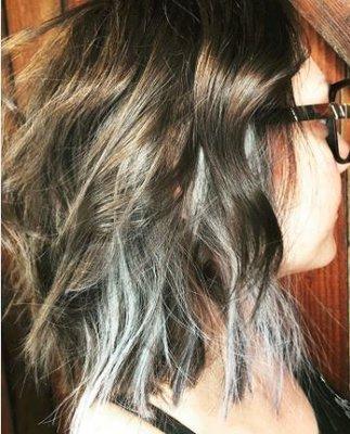 Icy highlights and lob by Bambi