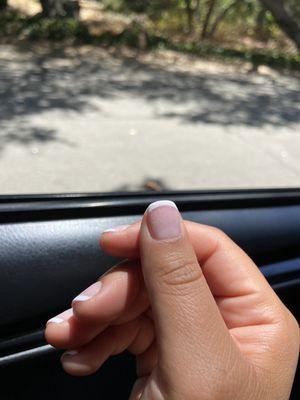 Gel French tip on natural nails by Bill