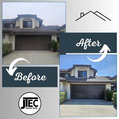 This beautiful home was reinvigorated with a new garage door! Much more elegant and functional and adds value to the home.