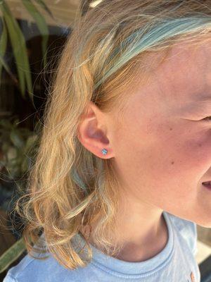 Kids ear piercing