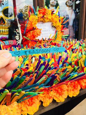 Popsicle stick altar...