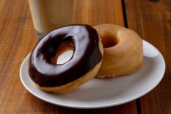 Chocolate and Glazed Donuts