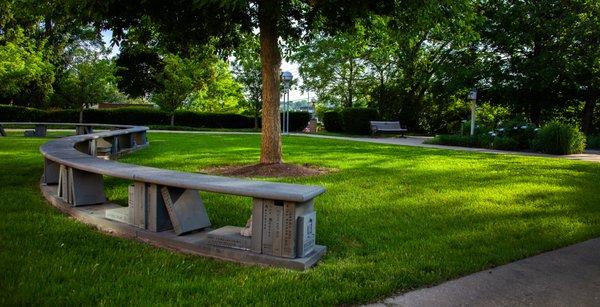 Batavia Public Library Reading Garden, photographed on May 21, 2024.