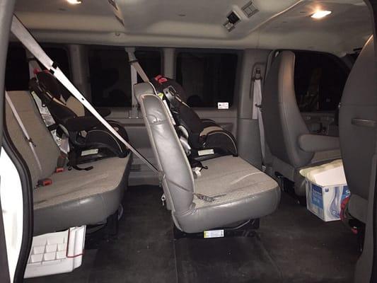 Providing two toddler car seats for a family of 8 at 4:30am Foster City to San Jose Airport.