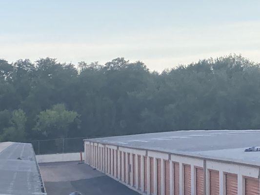 Trash all over roof, after they removed the gas can