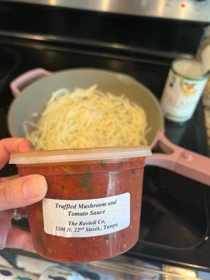 Truffle mushroom tomato sauce