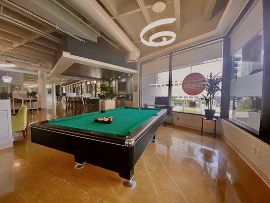 Pool table in CoWorking space