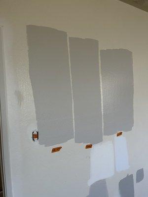 Paint finish/sheen samples