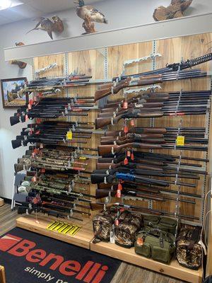 We stock many shotguns including Beretta, Benelli, Franchi, Ceasar Guerini and more!