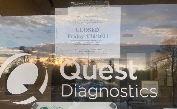 Scheduled an appt online 4/29/2021at 10:30pm for 4/30/21 at 6:45am to find out they closed last min for the day due to lack of staff!