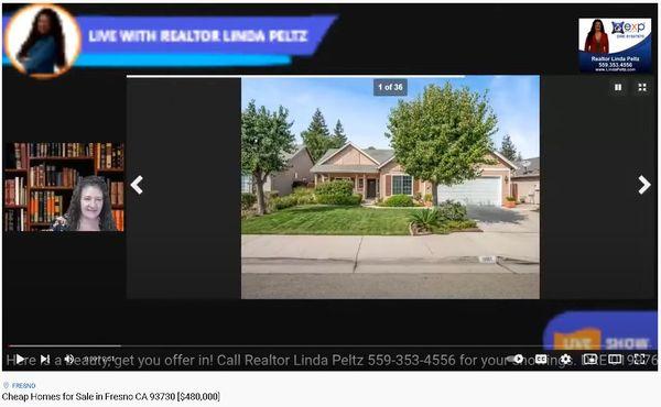 Home for sale in Fresno CA 93730 [$480,000]. Call Realtor Linda Peltz 559-353-4556. View at https://youtu.be/4Pt03rNNFvg