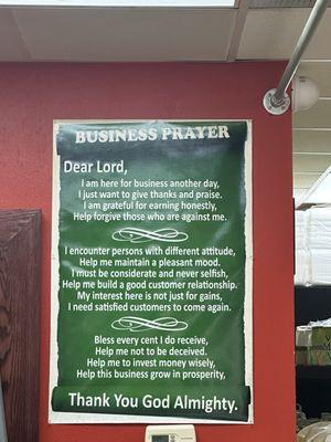 A prayer for business