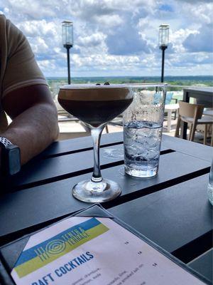 Espresso martini + a view