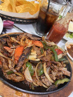 Steak fajitas