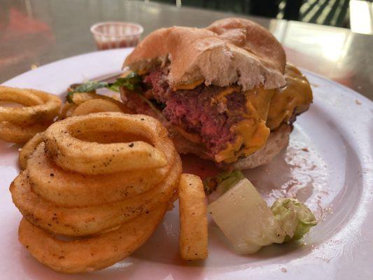 Classic burger and fries