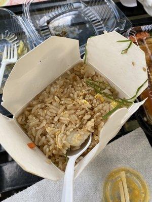 Very generous fried rice that came with the tofu box lunch.