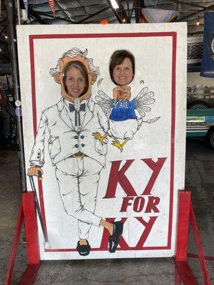 Who can resist the Colonel Chicken board photo opp?