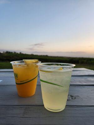 Lemon grass shack (right) Lilikoi crush (left) Both Delicious