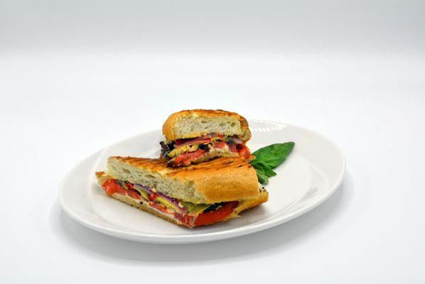 Verdure: French Bread, Hudson Valley Goat Cheese, Roasted Mushrooms, Peppers, Tomatoes, 
 Olives, Artichokes, Red Onion, Zucchini & Basil