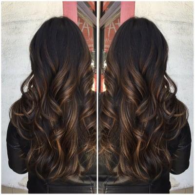 Balayage Highlights on Asian Hair and Haircut