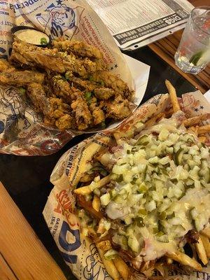 Mushroom fries and loaded Cuban fries