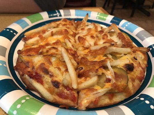 Cheeseburger pizza without ground beef