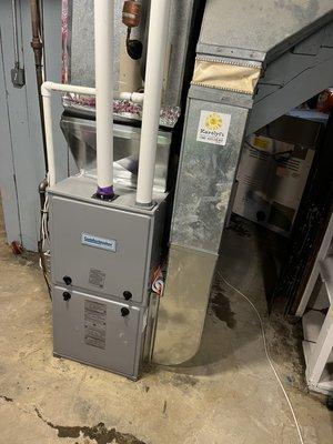 95% Comfortmaker Furnace installed