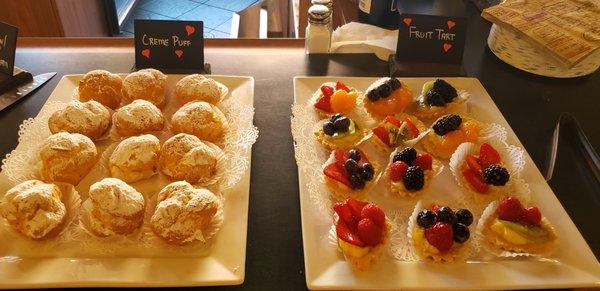 Cream Puffs and Fruit Tarts