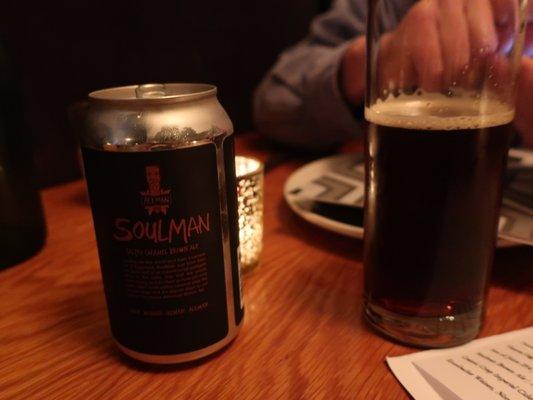 Aleman SoulMan brown ale, 7.2% ABV.