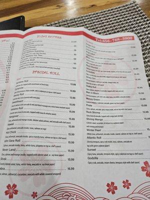 Take out menu - pages 3 & 4