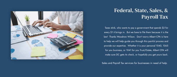 Federal, State Sales & Payroll Tax