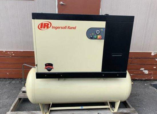 10 HP Ingersoll Rand Variable Frequency Drive Rotary Air Compressor 10 HP 120 Gallons 125 PSI 480V