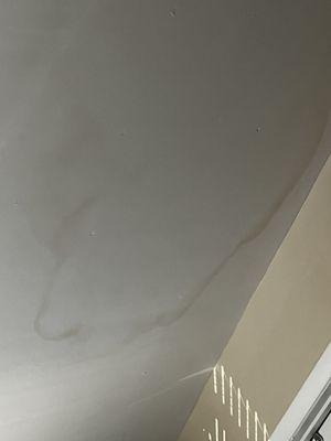 This is also leaking through a nail hole on the ceiling.