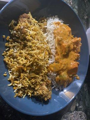 Tawa Special Boneless Chicken Biryani and Chicken Tikka Masala