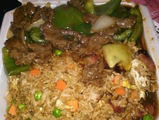 Pepper Steak with Pork Fried Rice - All Day Special