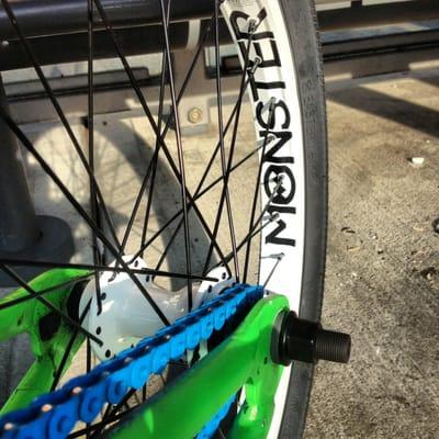 compliments to bicycle center had pretty decent brands for me to choose from on an emergency need back rim run. Chain too