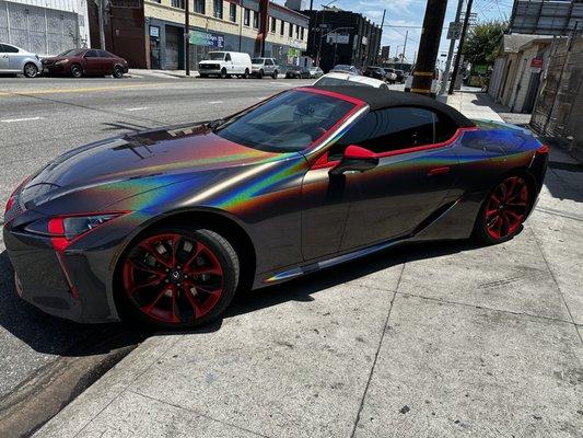 Full color chaging PPF
on this beautiful lexus LC500