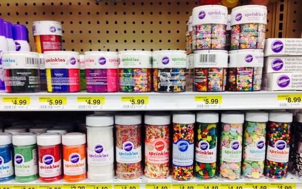 An entire shelf of sprinkles?! Heaven on earth?! I think I sense a sugar high near... :)