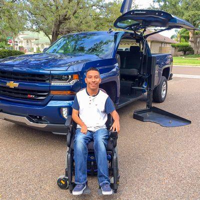 Jose loves his wheelchair-accessible truck.