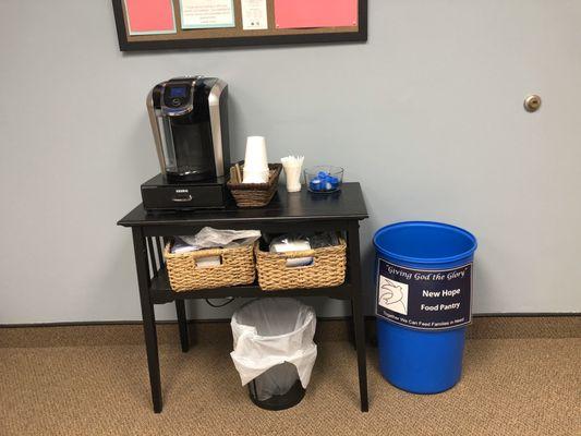 Free coffee bar!