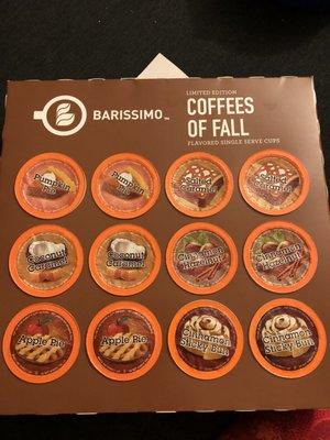 Fall coffees in seasonal aisle!