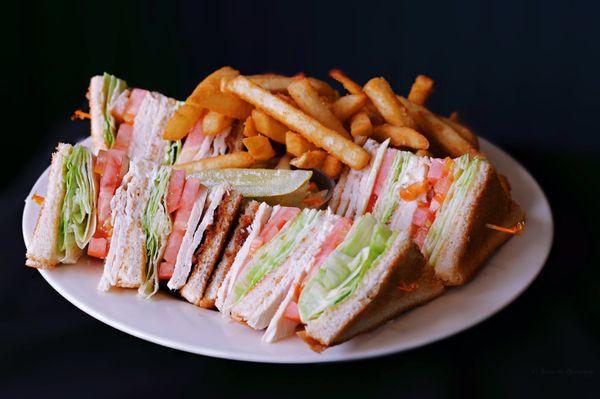 Handcrafted turkey triple decker!