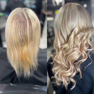 Before and after color and extensions