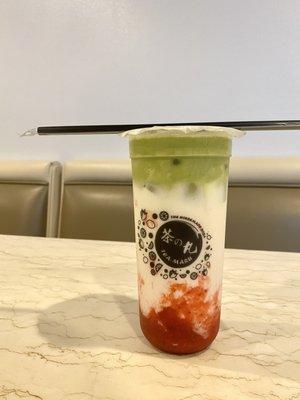 Strawberry Fluffy Matcha